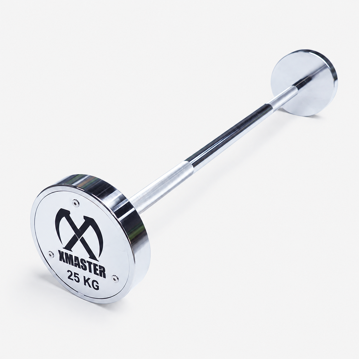 Chromed Steel Fixed Straight / Curl Barbell