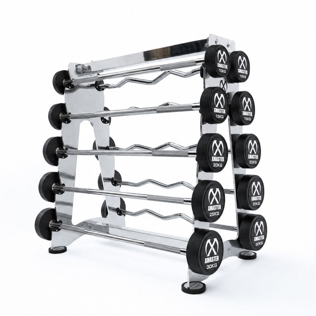 Urethane Fixed Straight / Curl Barbell SET