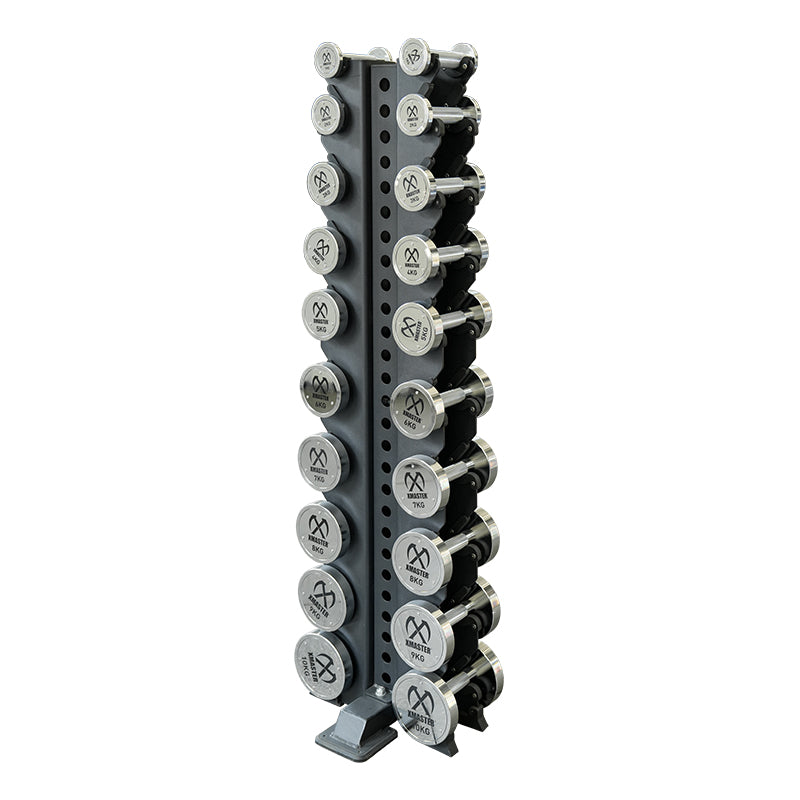 Mini Chrome Steel Dumbbell 1KG-10KG with Rack