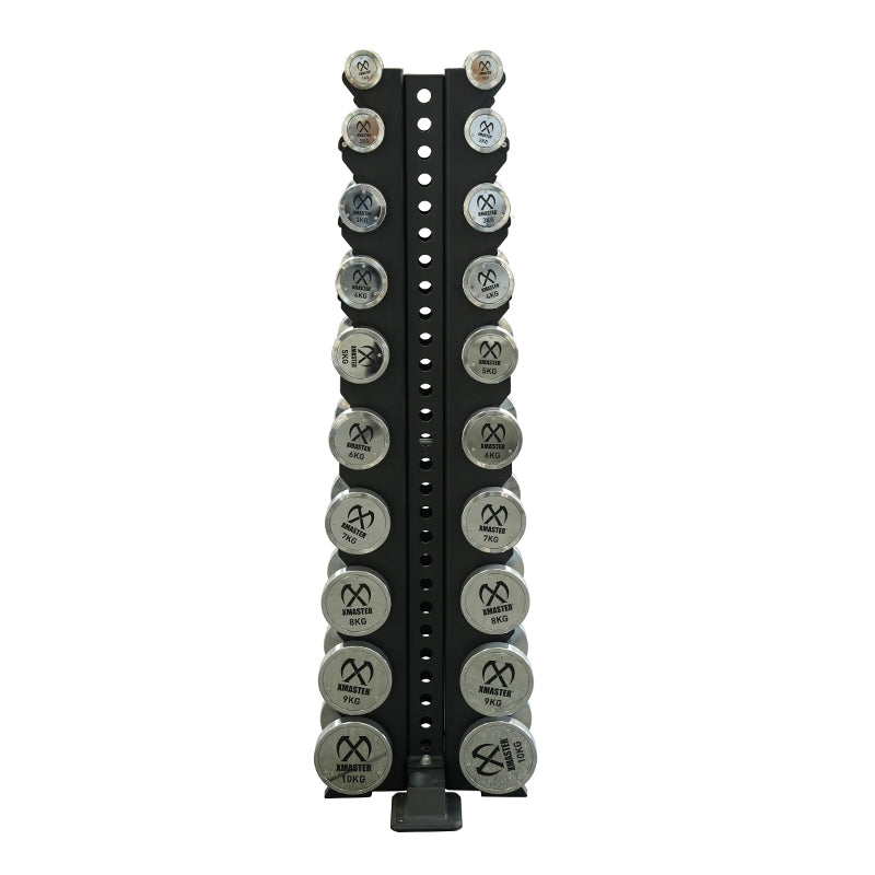 Mini Chrome Steel Dumbbell 1KG-10KG with Rack