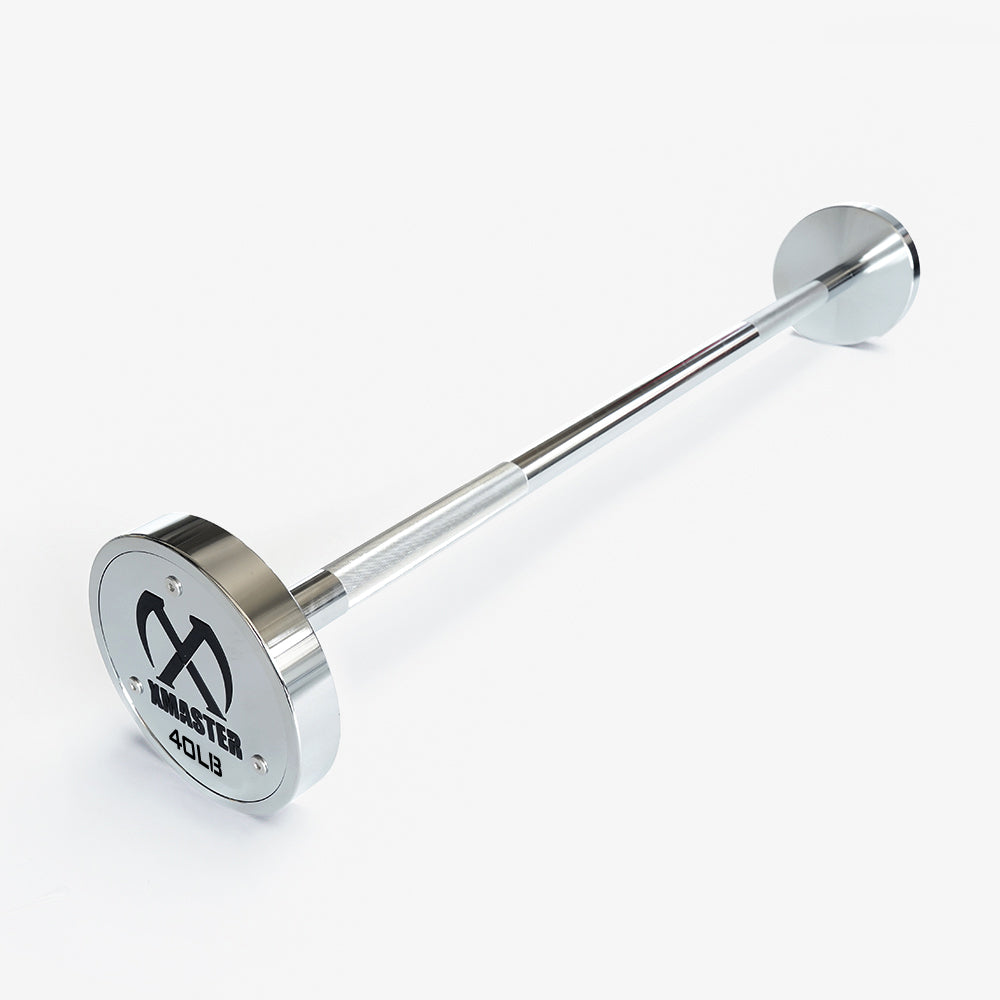 Chromed Steel Fixed Straight / Curl Barbell