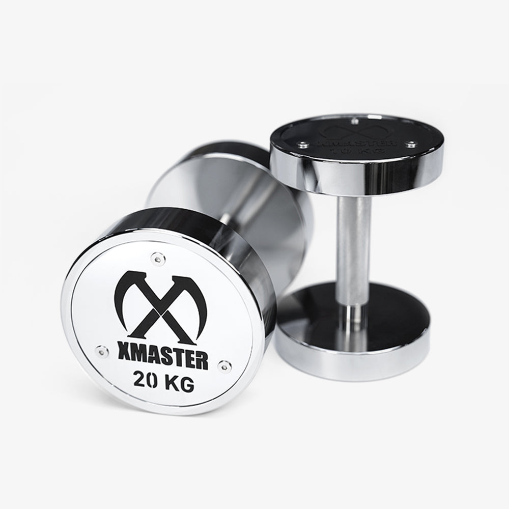 Chrome Fixed Steel Dumbbells (set)